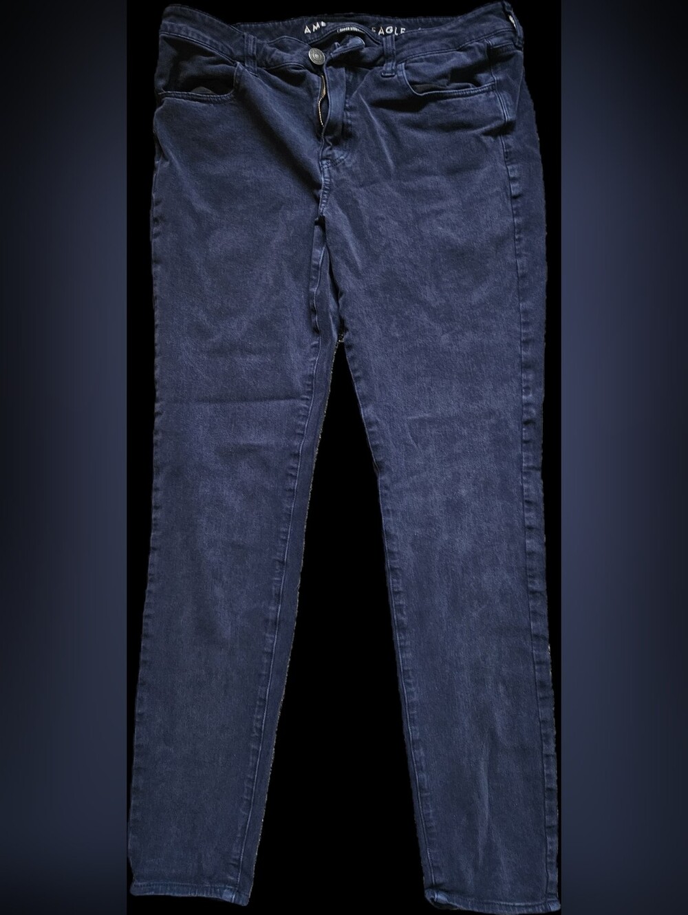 American Eagle Navy Jeggings Super Stretch Size 12 Long